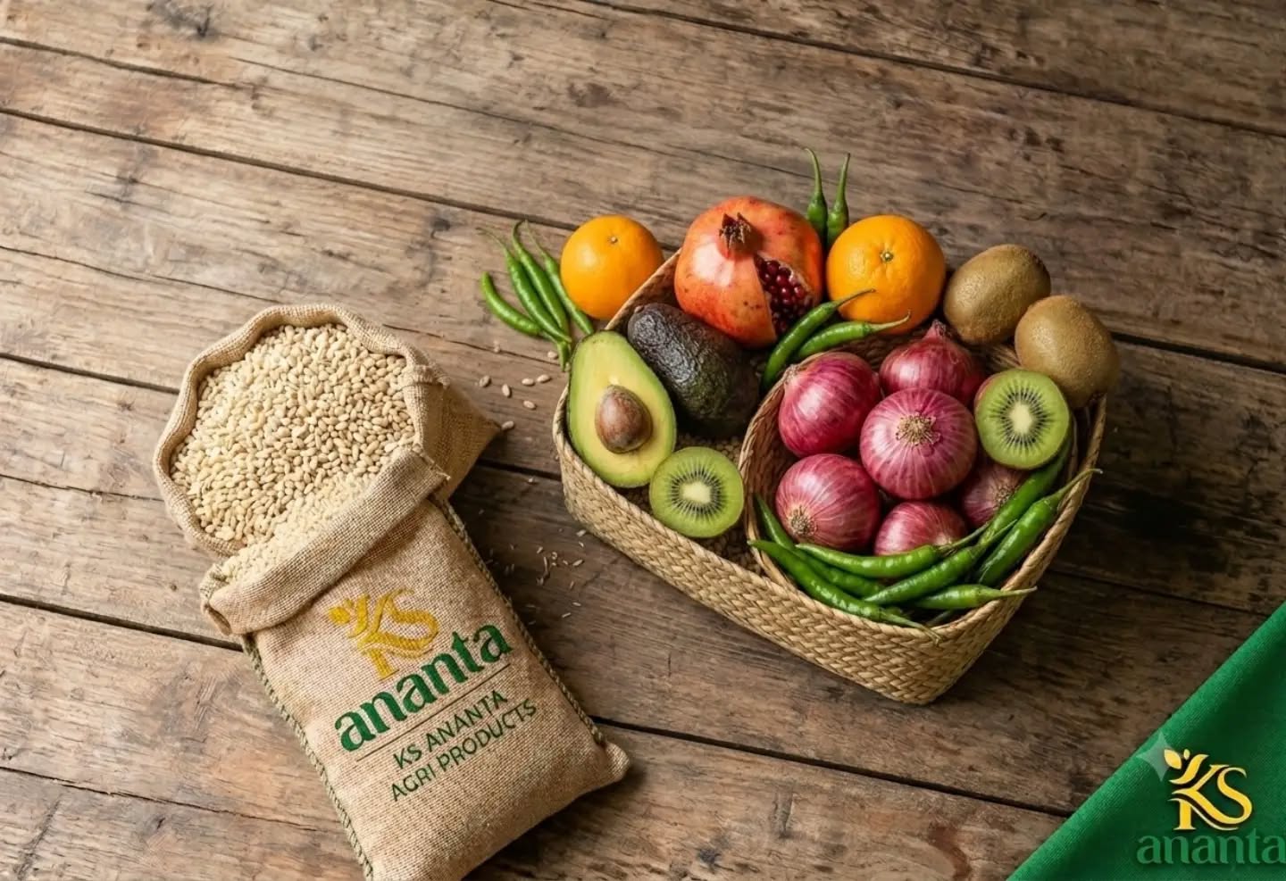 Fresh from the roots to your table! 🌾🥑🍊

At KS Ananta, we bridge the gap between trusted farms and global markets—delivering handpicked pomegranates, avocados, kiwis, oranges, onions, green chillies, and quality grains straight to you.

✨ Why choose us?

Direct farm sourcing & 99% quality assurance

Premium fresh produce & pantry staples

Reliable global export & supply chain

Innovate. Cultivate. Elevate. 💚

📥 DM us for bulk orders & supply inquiries!

#trend #ai #fruit #fresh #today